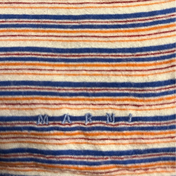 GUC Marni- Wool and Cotton Blend Striped Hoodie. Size IT 46/US 10 - Picture 6 of 8